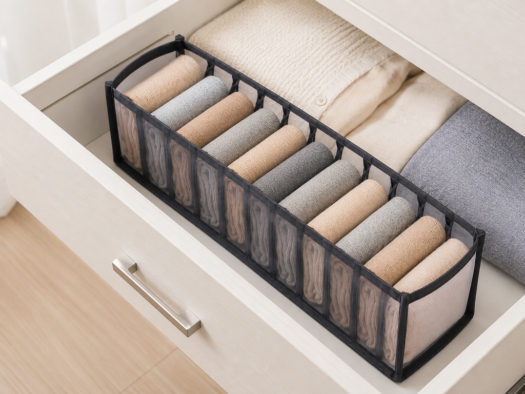 Foldable Drawer Organizer for Socks & Accessories