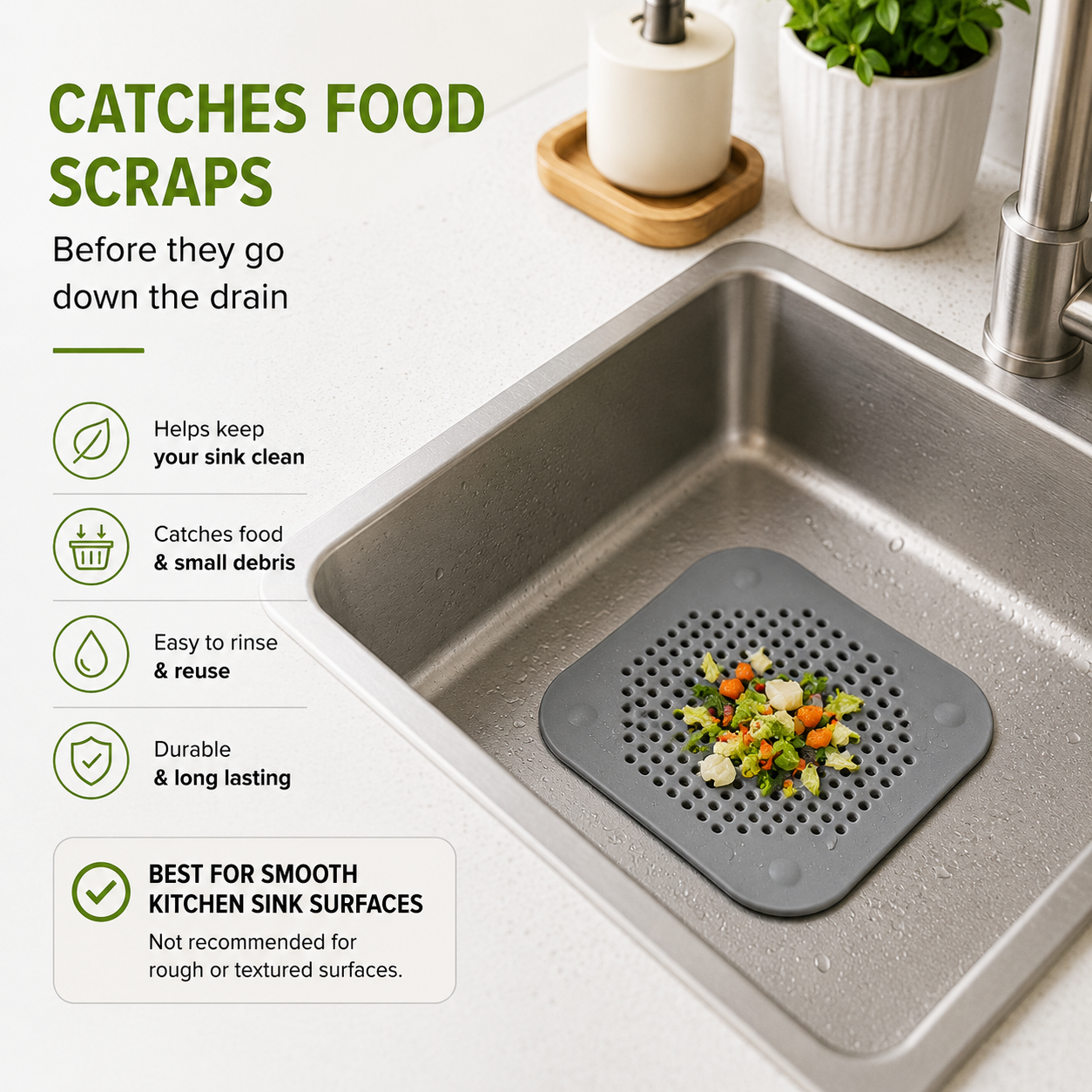 Silicone Kitchen Sink Drain Strainer