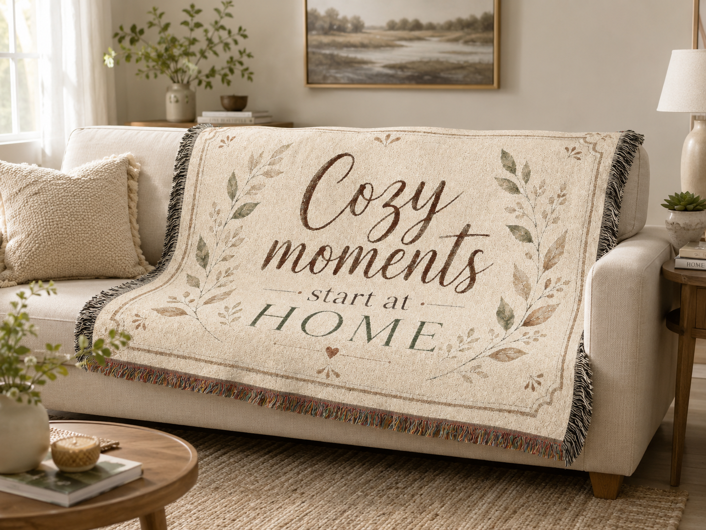 Cozy Moments Woven Throw Blanket