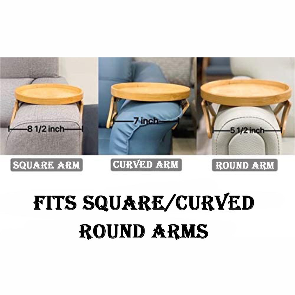 Sofa Armrest Tray Table for Drinks & Snacks
