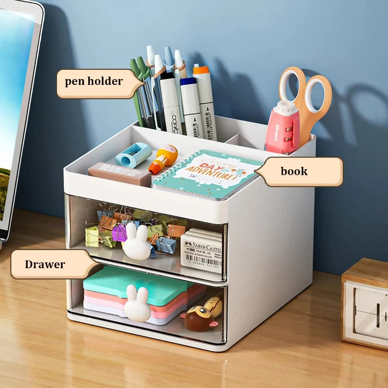 Small Desk Organizer with Drawers