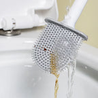 Compact Silicone Toilet Brush with Holder