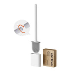 Compact Silicone Toilet Brush with Holder
