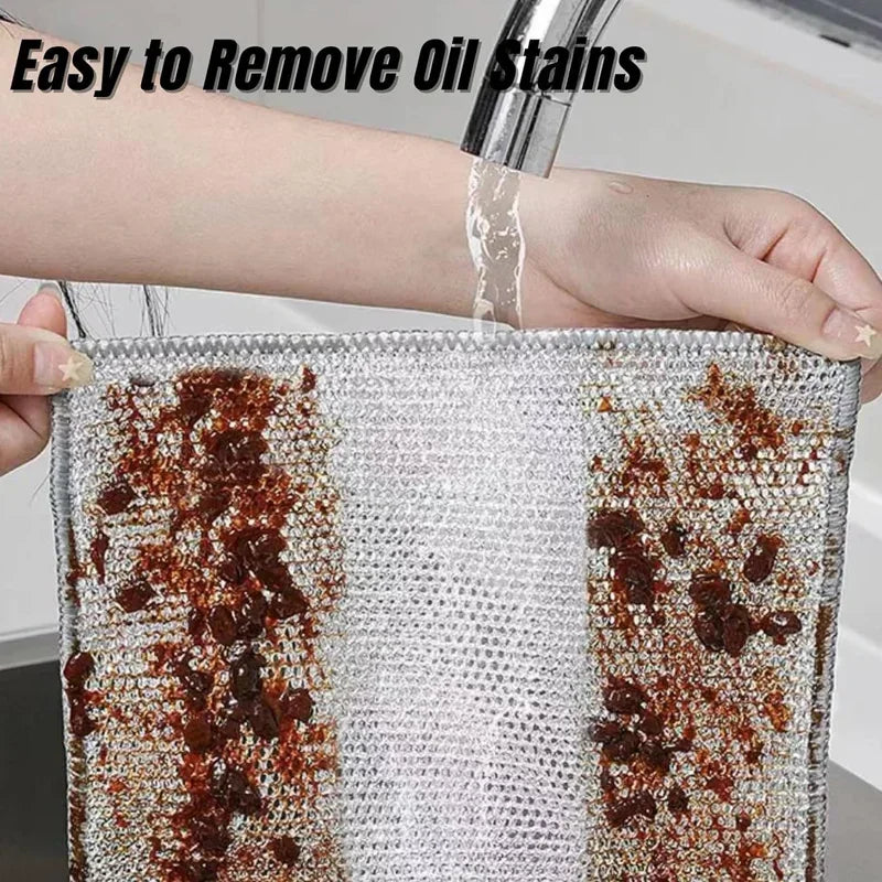 Wire Dishcloth Scrubber Pads for Pots, Pans & Kitchen Cleaning
