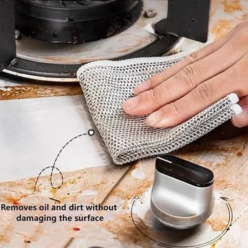 Wire Dishcloth Scrubber Pads for Pots, Pans & Kitchen Cleaning
