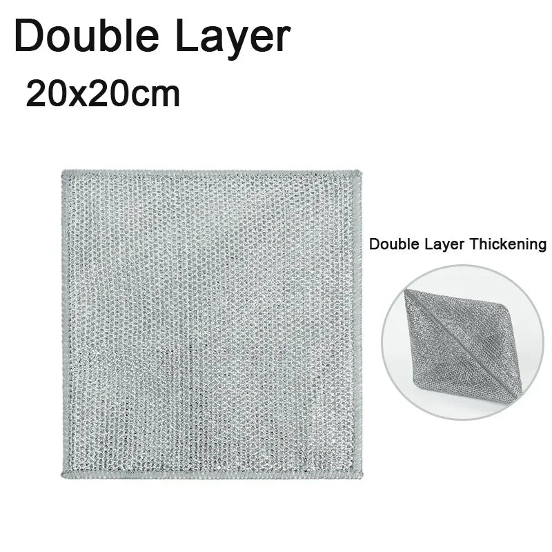Wire Dishcloth Scrubber Pads for Pots, Pans & Kitchen Cleaning