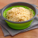 2-Piece Collapsible Silicone Colander Set – Green